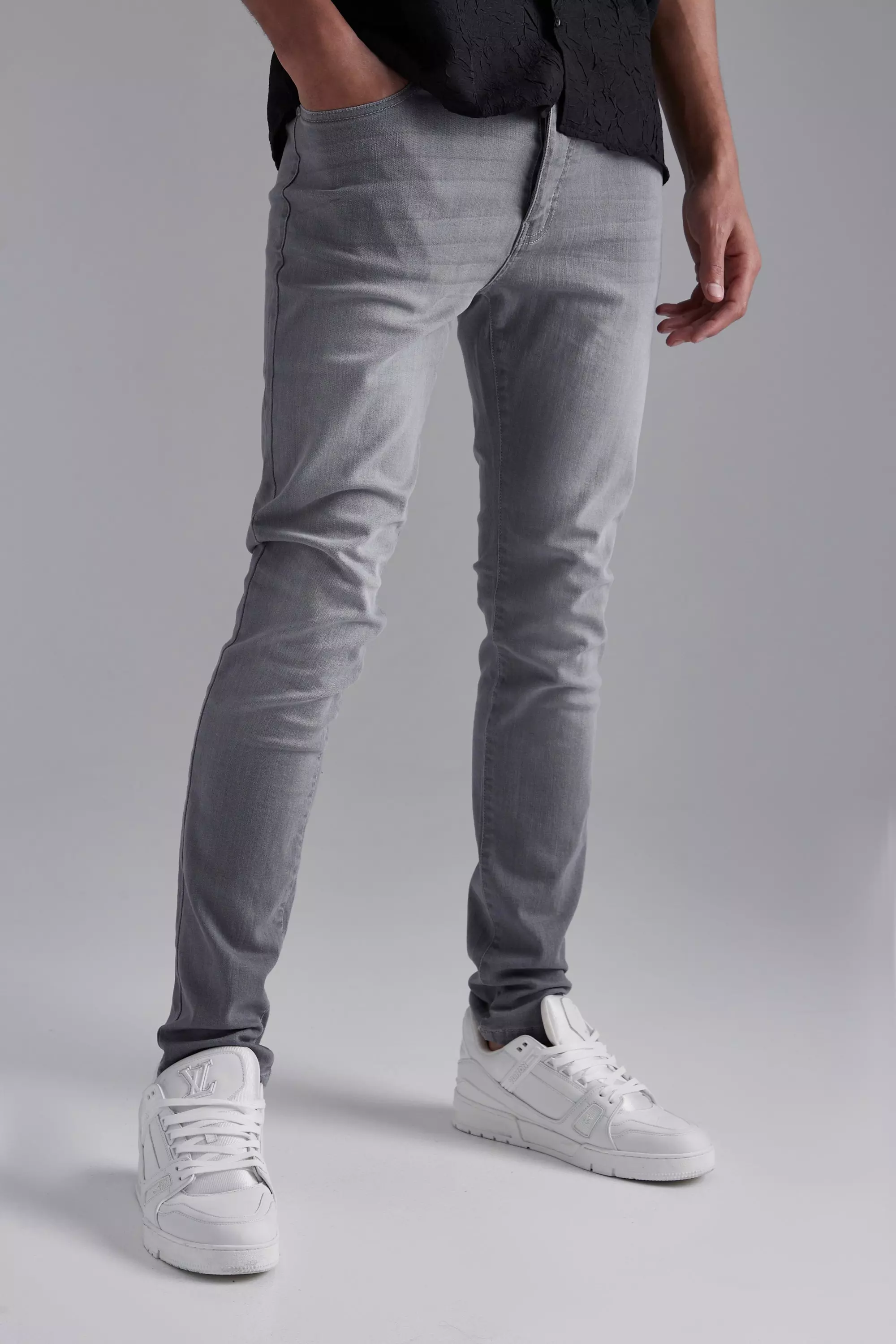 Jeans gris 2025 clair homme